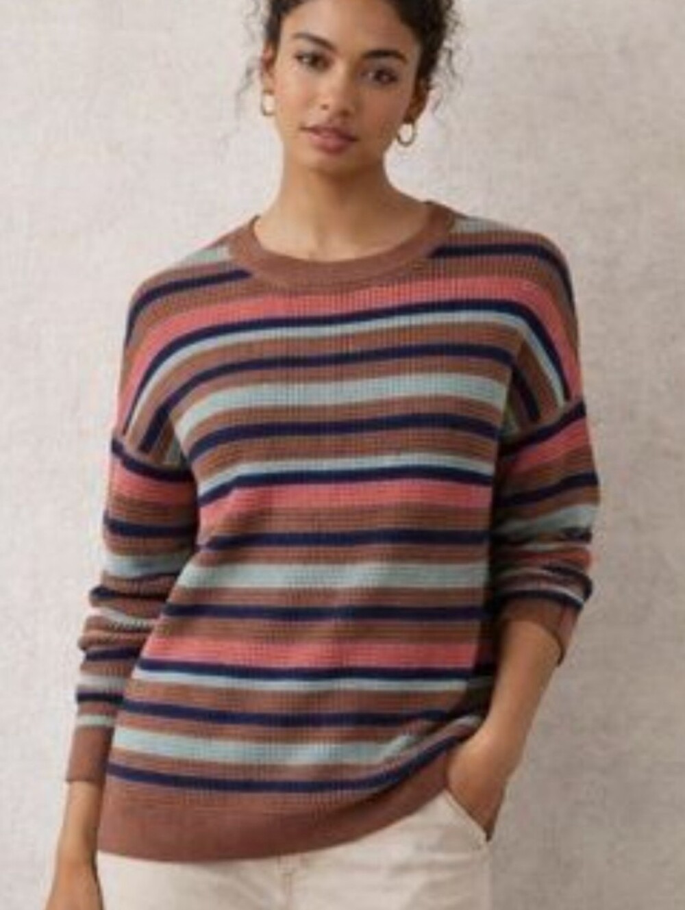 Rei Cooperative Wallace Lake Waffle Knit Stripe Crewneck Pullover